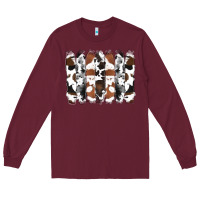 Burgundy cowhide brushstrokes Long Sleeve Tee - RanaPortraitStore