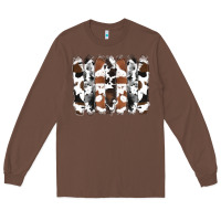 Chestnut cowhide brushstrokes Long Sleeve Tee - RanaPortraitStore