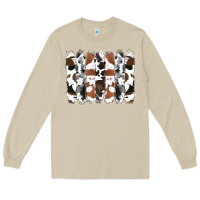 Mushroom cowhide brushstrokes Long Sleeve Tee - RanaPortraitStore