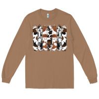 Toasted Coconut cowhide brushstrokes Long Sleeve Tee - RanaPortraitStore