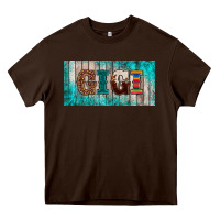 Chocolate Brown western turquoise gigi license plate Heavy Core Tee - BarkalooDesign