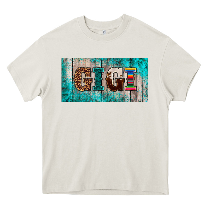 Western Turquoise Gigi License Plate Heavy Core Tee by BarkalooDesign | Teevron