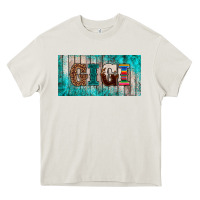 Cream western turquoise gigi license plate Heavy Core Tee - BarkalooDesign