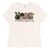 Bone Peace Love American White Sea Eagle Ladies Tee - LillyAllenDesigns