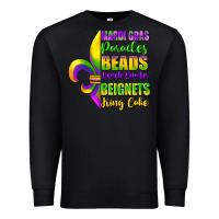 Black mardi gras parades beads Premium Sweatshirt - FaDigitalArtStudio
