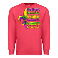 Cardinal mardi gras parades beads Premium Sweatshirt - FaDigitalArtStudio