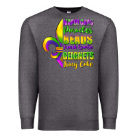 Charcoal Heather mardi gras parades beads Premium Sweatshirt - FaDigitalArtStudio