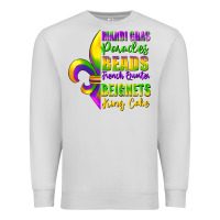 Dove Grey mardi gras parades beads Premium Sweatshirt - FaDigitalArtStudio