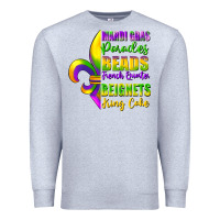 Heather Grey mardi gras parades beads Premium Sweatshirt - FaDigitalArtStudio