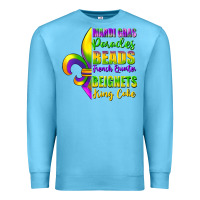 Ocean Blue mardi gras parades beads Premium Sweatshirt - FaDigitalArtStudio