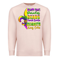 Pale Pink mardi gras parades beads Premium Sweatshirt - FaDigitalArtStudio