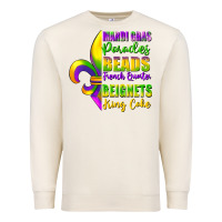 Sandshell mardi gras parades beads Premium Sweatshirt - FaDigitalArtStudio