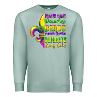 Seafoam mardi gras parades beads Premium Sweatshirt - FaDigitalArtStudio