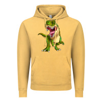 Vintage Mustard T-rex Vintage Hoodie - MaliasSmallBusiness
