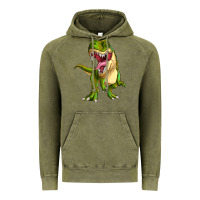 Vintage Olive T-rex Vintage Hoodie - MaliasSmallBusiness