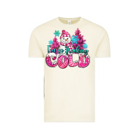 Vintage Arctic im so freaking cold pink christmas snowman Vintage Tee - MaliasSmallBusiness