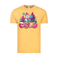 Vintage Mustard im so freaking cold pink christmas snowman Vintage Tee - MaliasSmallBusiness