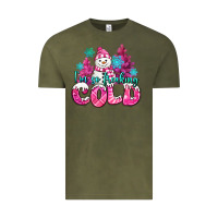 Vintage Olive im so freaking cold pink christmas snowman Vintage Tee - MaliasSmallBusiness