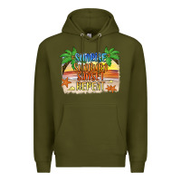 Army Green sunrise sunburn sunset repeat2 Premium Hoodie - JahusDesignShop