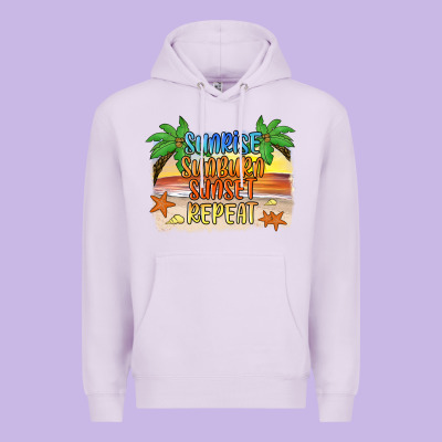 Sunrise Sunburn Sunset Repeat2 Premium Hoodie Designed By Jahusdesignshop