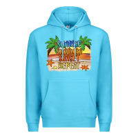 Ocean Blue sunrise sunburn sunset repeat2 Premium Hoodie - JahusDesignShop