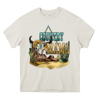 Cream country mama Heavy Core Tee - NancyCooperArtShop
