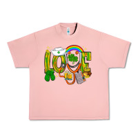 Salmon St. Patrick's Love Nurse Urban Heavy Tee - BundleAndBundleShop