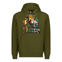 Army Green can't be tamed horse Premium Hoodie - OliviaCreatesArt