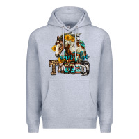 Heather Grey can't be tamed horse Premium Hoodie - OliviaCreatesArt