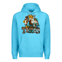 Ocean Blue can't be tamed horse Premium Hoodie - OliviaCreatesArt