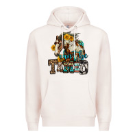 Pale Pink can't be tamed horse Premium Hoodie - OliviaCreatesArt
