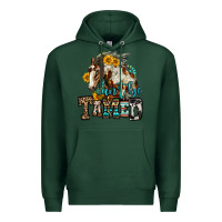 Sports Green can't be tamed horse Premium Hoodie - OliviaCreatesArt