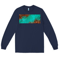 Navy tooled leather turquoise glitter 11oz mug Long Sleeve Tee - Jasminsmagicworld
