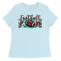 Baby Blue football mom Ladies Tee - BarkalooDesign