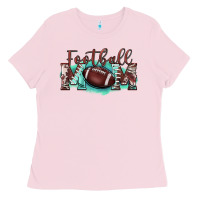 Bubblegum Pink football mom Ladies Tee - BarkalooDesign