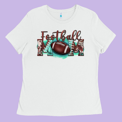 Football Mom Ladies Tee Designed By Barkaloodesign