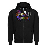 Black spooky season Zipper Hoodie - CowGirlArtShop