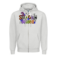 Dove Grey spooky season Zipper Hoodie - CowGirlArtShop