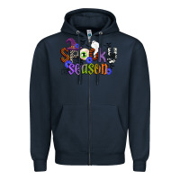 Navy spooky season Zipper Hoodie - CowGirlArtShop