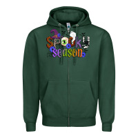 Sports Green spooky season Zipper Hoodie - CowGirlArtShop