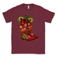 Burgundy Christmas boots Classic Tee - JahusDesignShop