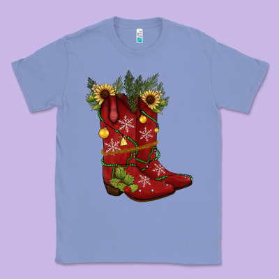 Christmas Boots Classic Tee Designed By Jahusdesignshop