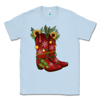 Dusty Blue Christmas boots Classic Tee - JahusDesignShop