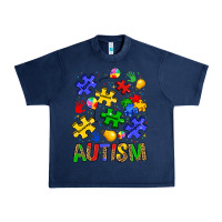 Navy autism Urban Heavy Tee - JahusDesignShop
