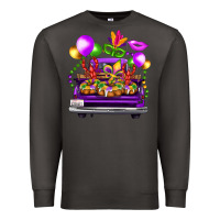 Smoke mardi gras farm truck back view Premium Sweatshirt - FaDigitalArtStudio