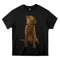 Black chesapeake bay retriever Heavy Core Tee - LillyAllenDesigns