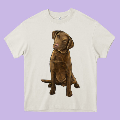 Chesapeake Bay Retriever Heavy Core Tee Designed By Lillyallendesigns