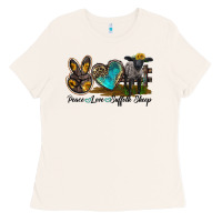 Peace Love Suffolk Sheep Ladies Tee | Teevron