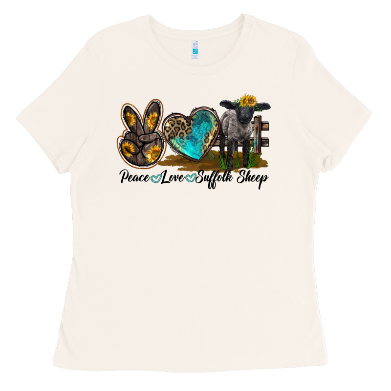 Peace Love Suffolk Sheep Ladies Tee by LillyAllenDesigns | Teevron