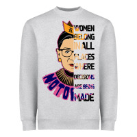 Heather Grey RBG Ruth Bader Ginsburg Women Belong In All Places Heavyweight Sweatshirt - Bettercallsaul